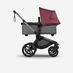Коляска 2 в 1 Bugaboo Fox 5 Renew (Graphite/Moon Grey/Dark Cherry)