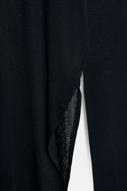 ZARA ТОП АСИММЕТРИЧНОГО КРОЯ ИЗ ХЛОПКА SUPIMA®, ЧЕРНЫЙ