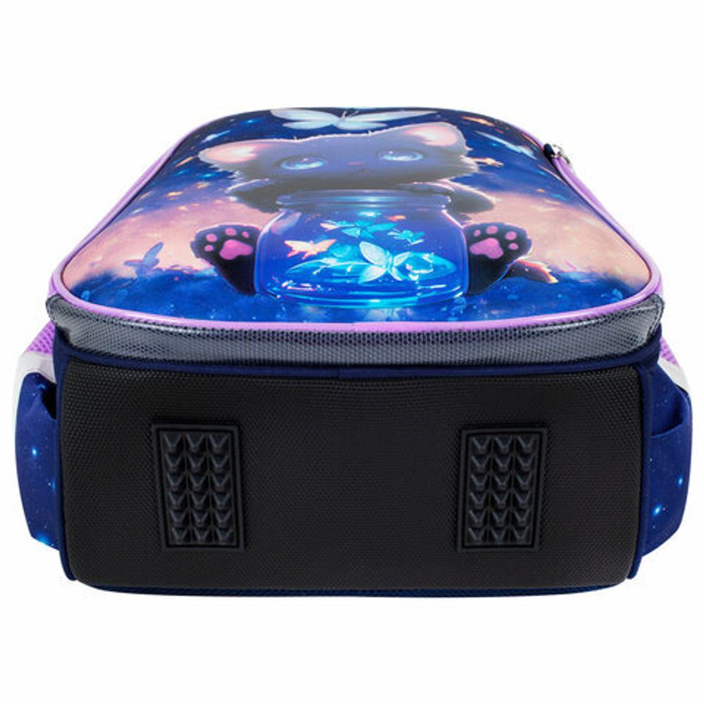 Ранец BRAUBERG PREMIUM, 2 отделения, с брелоком, "Night catcher", СВЕТЯЩИЙСЯ, 38х29х16 см, 273099