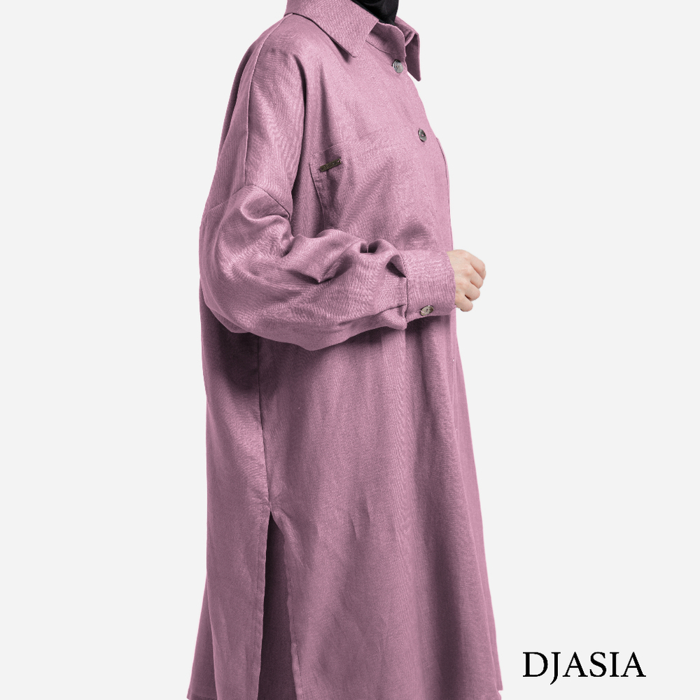 РУБАШКА УДЛИНЕННАЯ НА ПУГОВИЦАХ LAYALI LINEN