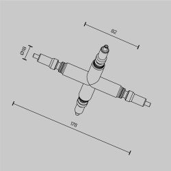 Коннектор X образный для штанговой системы Maytoni   CA008TX-BS