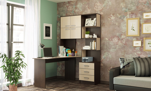 Компьютерный стол №1 Левый (1280х2000х1450мм)