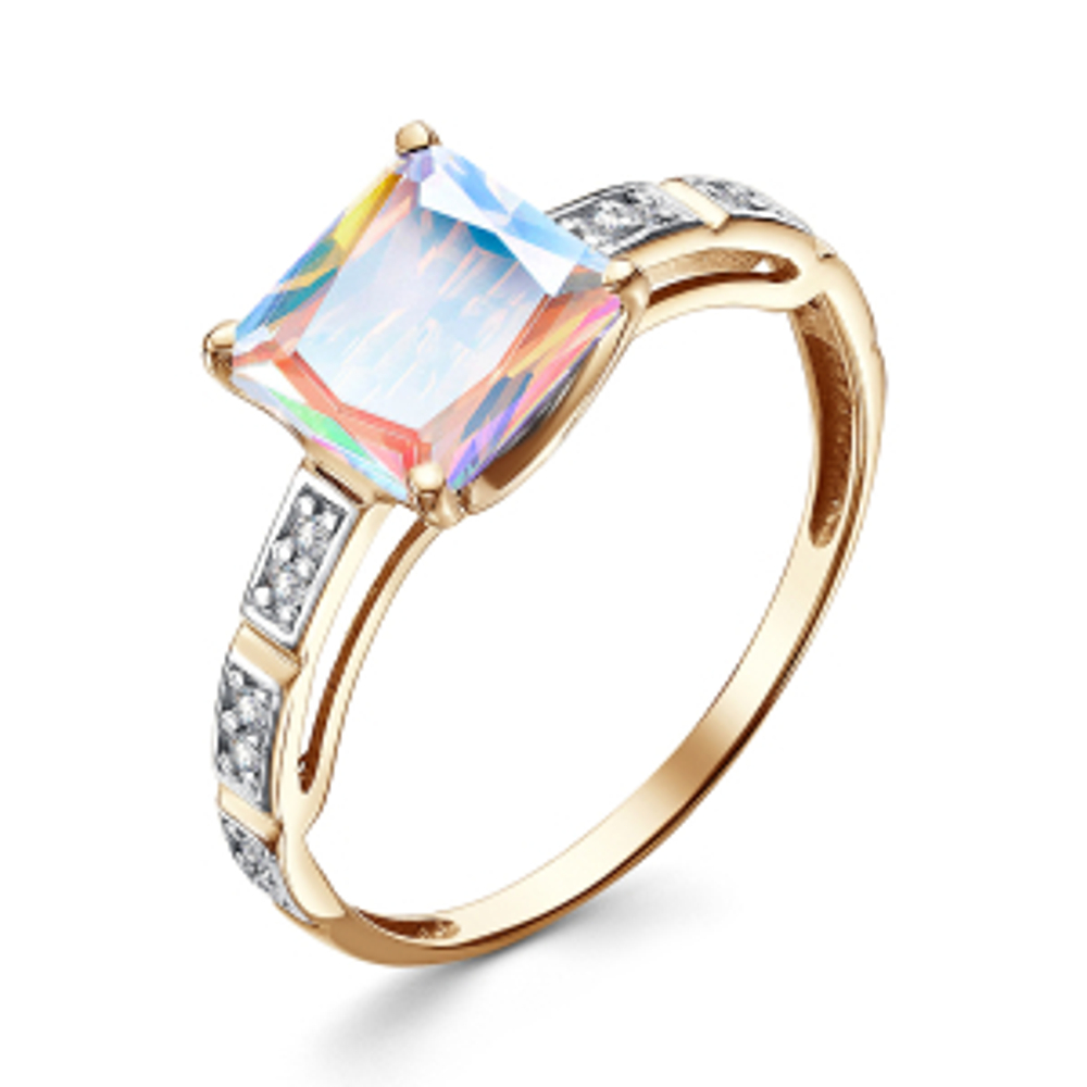 Кольцо из золота с кварцем