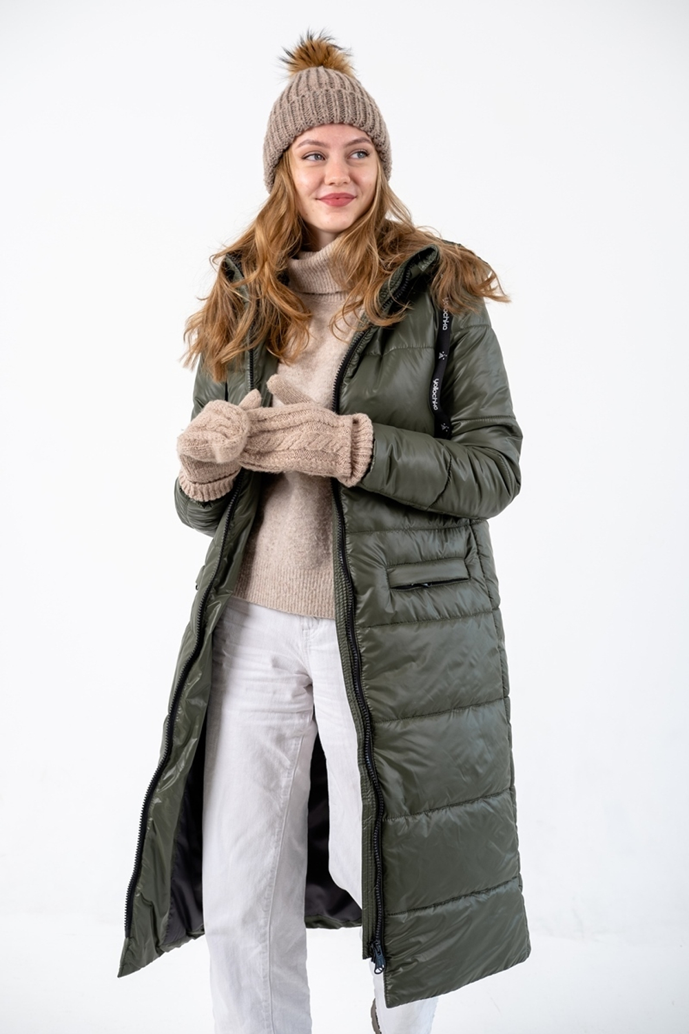 Пальто зимнее "Джой" хаки