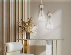 Ambrella Подвесной светильник с травертином Ceramo Modern LH53283