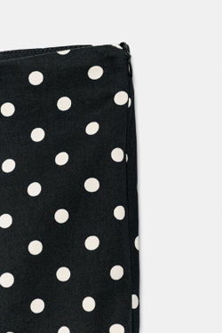 ZARA БРЮКИ КАПРИ В ГОРОШЕК, ЧЕРНЫЙ/БЕЛЫЙ