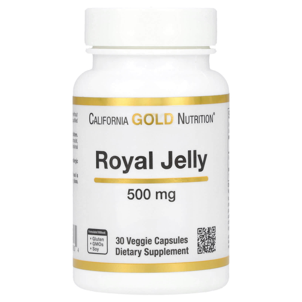 California Gold Nutrition, маточное молочко, 500 мг, 30 растительных капсул