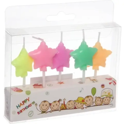 Свечи в торт «Милые звездочки» (набор 5 шт)