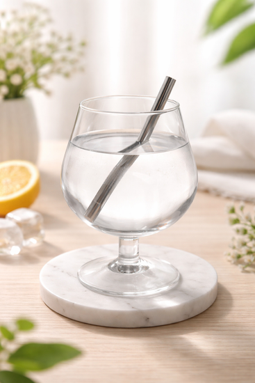 Трубочка металлическая прямая короткая