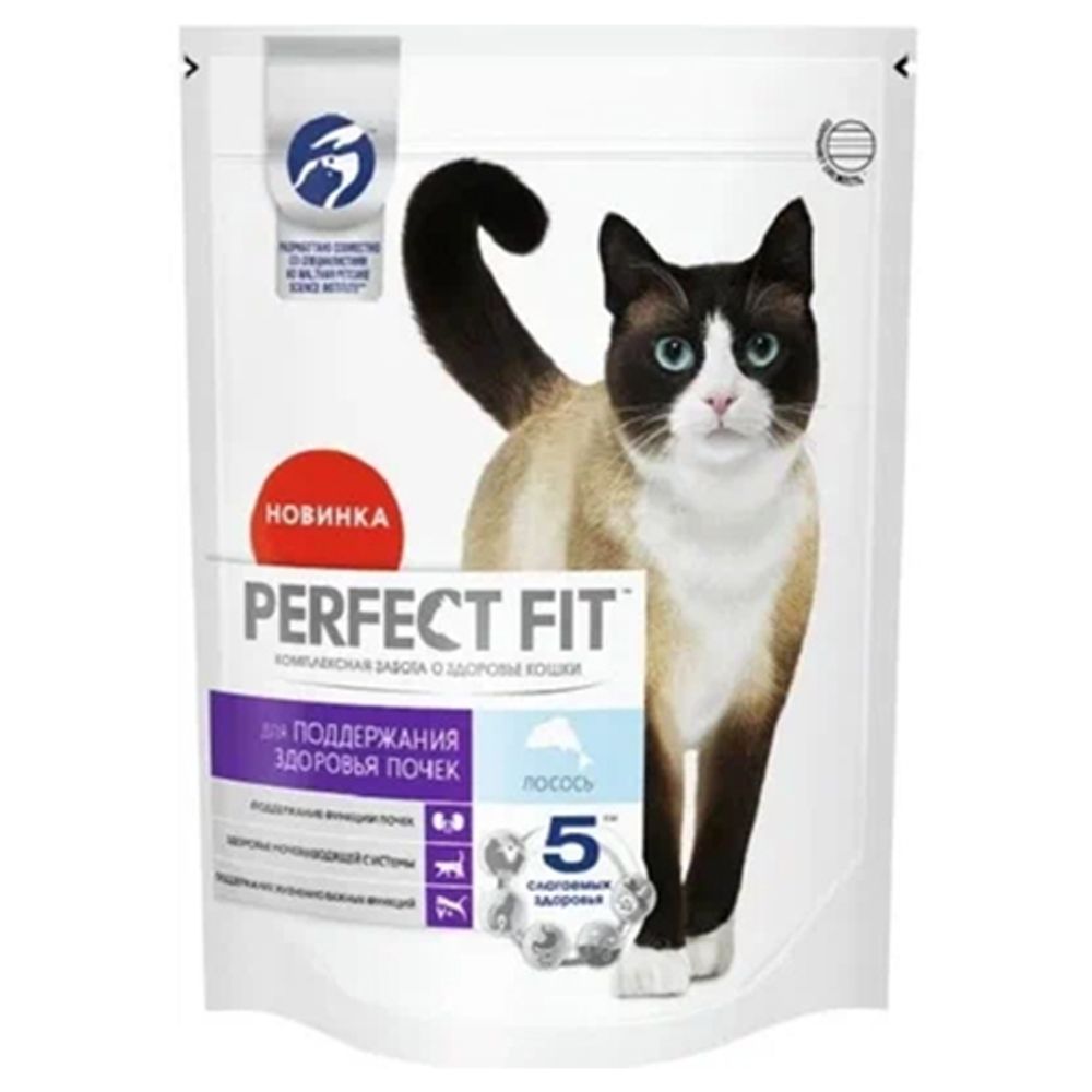 Сухой корм Perfect Fit для кошек «Здоровье почек» с лососем 2,5 кг