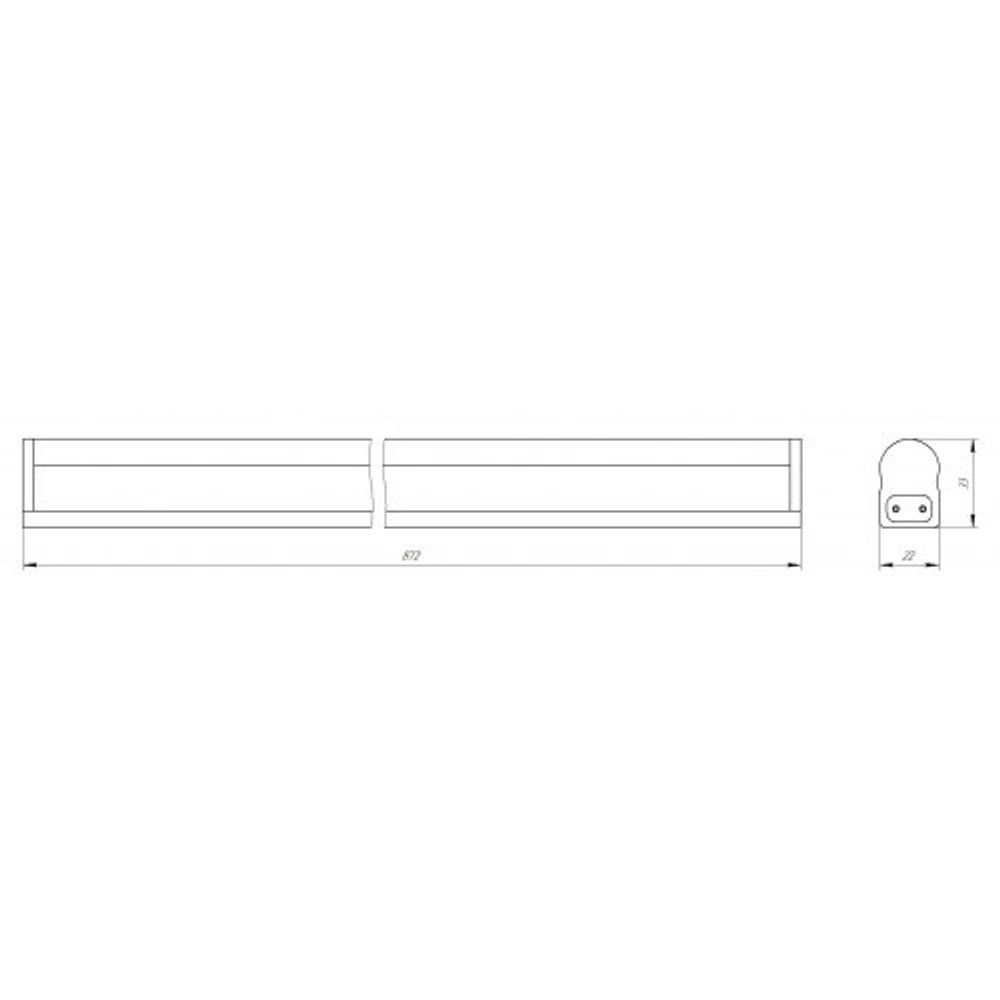 Линейный светодиодный светильник ЭРА LLED-01-12W-6500-W 12Вт 6500K L874мм с выключателем