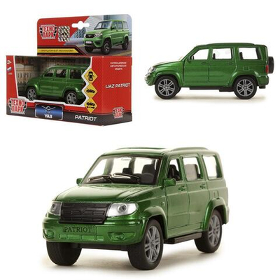 Модель ин. мет. "УАЗ Patriot" 12см, дв., багаж. зеленый, коробка SB-17-81-UP4-WB (Технопарк)