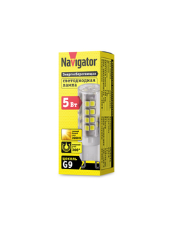 Лампа светодиодная 71 266 NLL-P-G9-5-230-3K 5Вт капсульная 3000К тепл. бел. G9 400лм 220-240В Navigator 71266