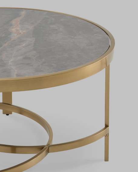 Журнальный столик Адриана 80*80 см серая керамика