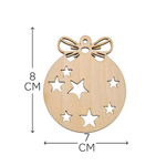 Подарочный набор елочных игрушек, 11 шт, деревянные, Dipriz