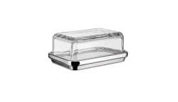 Alessi - Стальная масленка со стеклянной крышкой / артикул   ES03  / GTIN 8003299870592