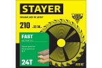 Диск пильный по дереву STAYER Fast (210x32/30 мм; 24T) 3680-210-32-24_z01
