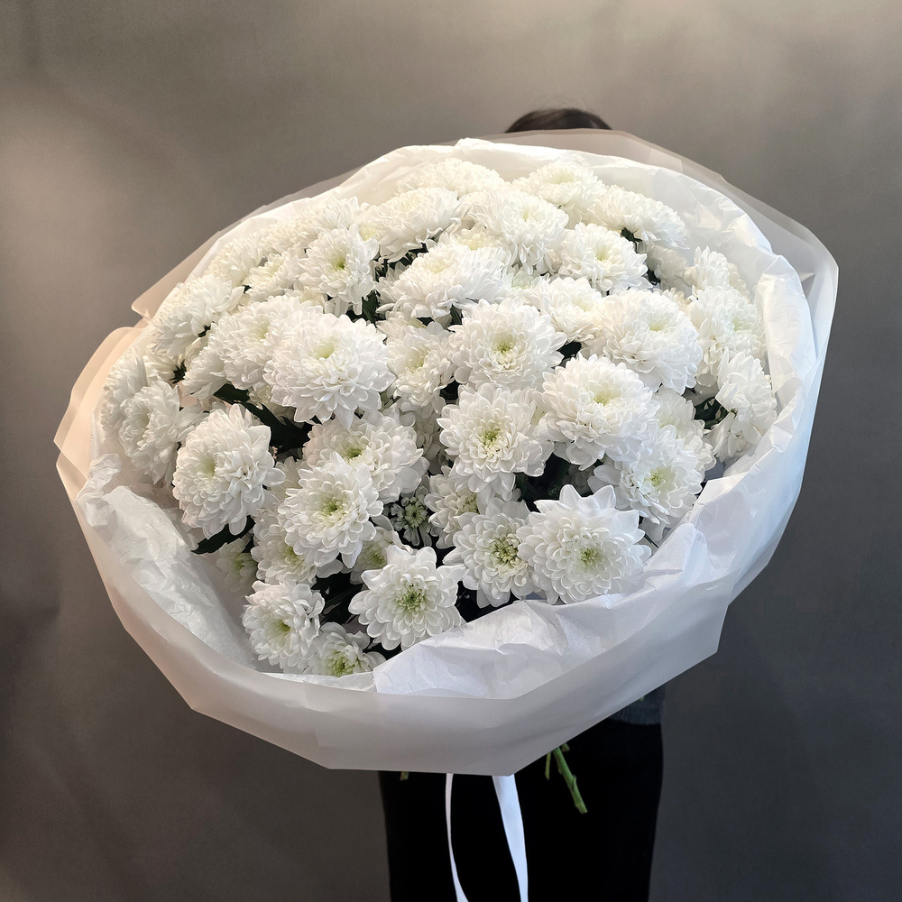 Моно букет из хризантемы "Алтай" L