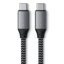 Кабель Satechi USB-C to USB-C 25 см серый космос (ST-TCC10M)
