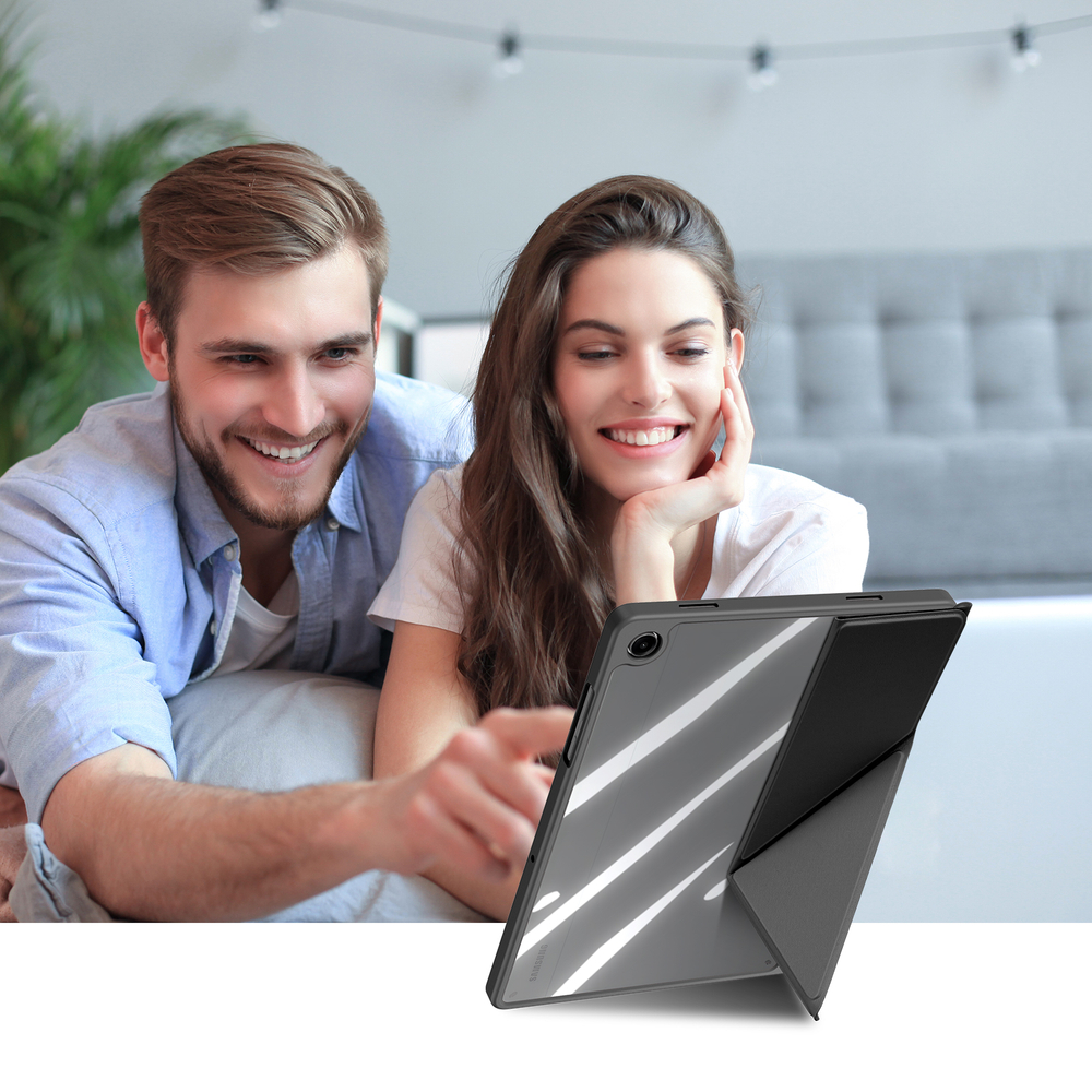 Чехол книжка черного цвета для планшета Samsung Galaxy Tab A9 Plus и Tab 11 Plus, серия Magi Series от Dux Ducis