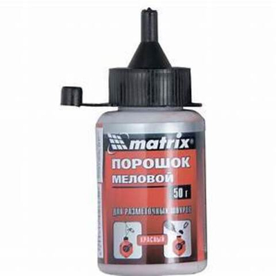 Краска Порошок меловой красный, 50 г, для разметочных шнуров// Matrix 84857