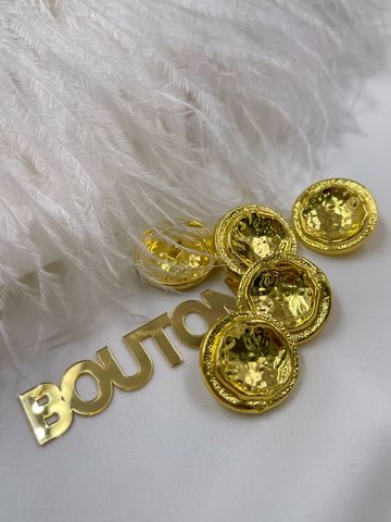 Пуговицы золотистые (лимонное золото) с углублением в центре