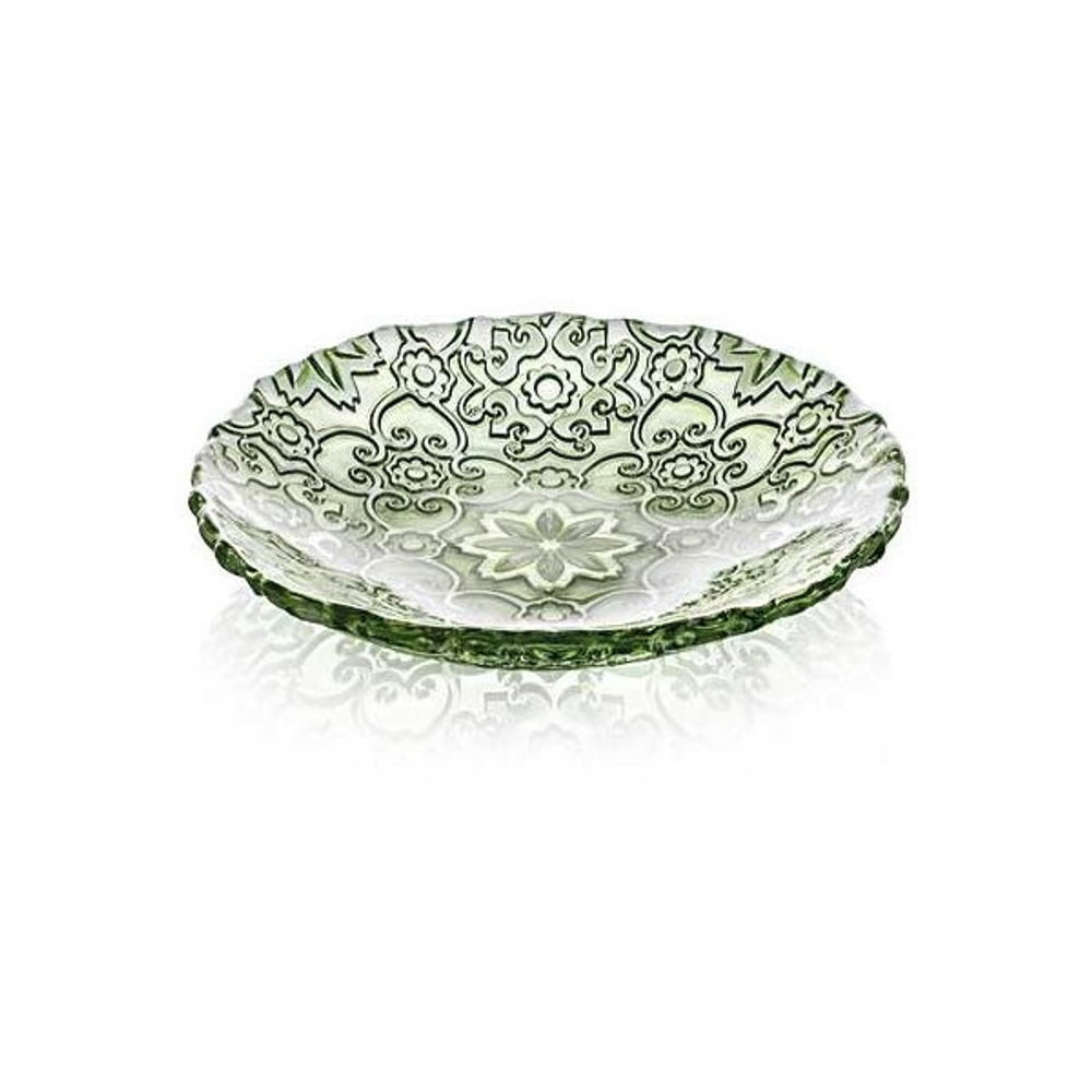 Тарелка десертная IVV Арабески 18см зелёный нефрит