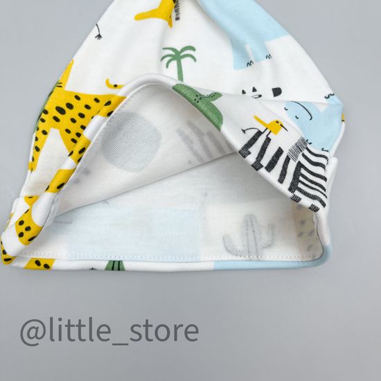 Шапочка однослойная "Веселое сафари" сахар