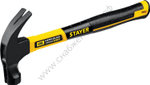 STAYER Hercules-M 450 г, Молоток-гвоздодёр столярный с фиберглассовой рукояткой (2027-450)