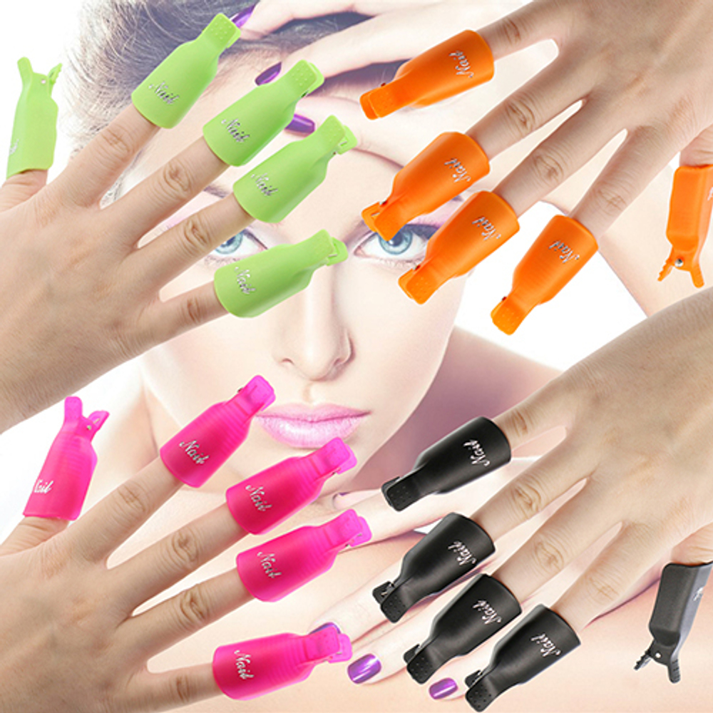 Колпачки для снятия гель-лака Nail Арт.11035 набор 10 шт (различные цвета)