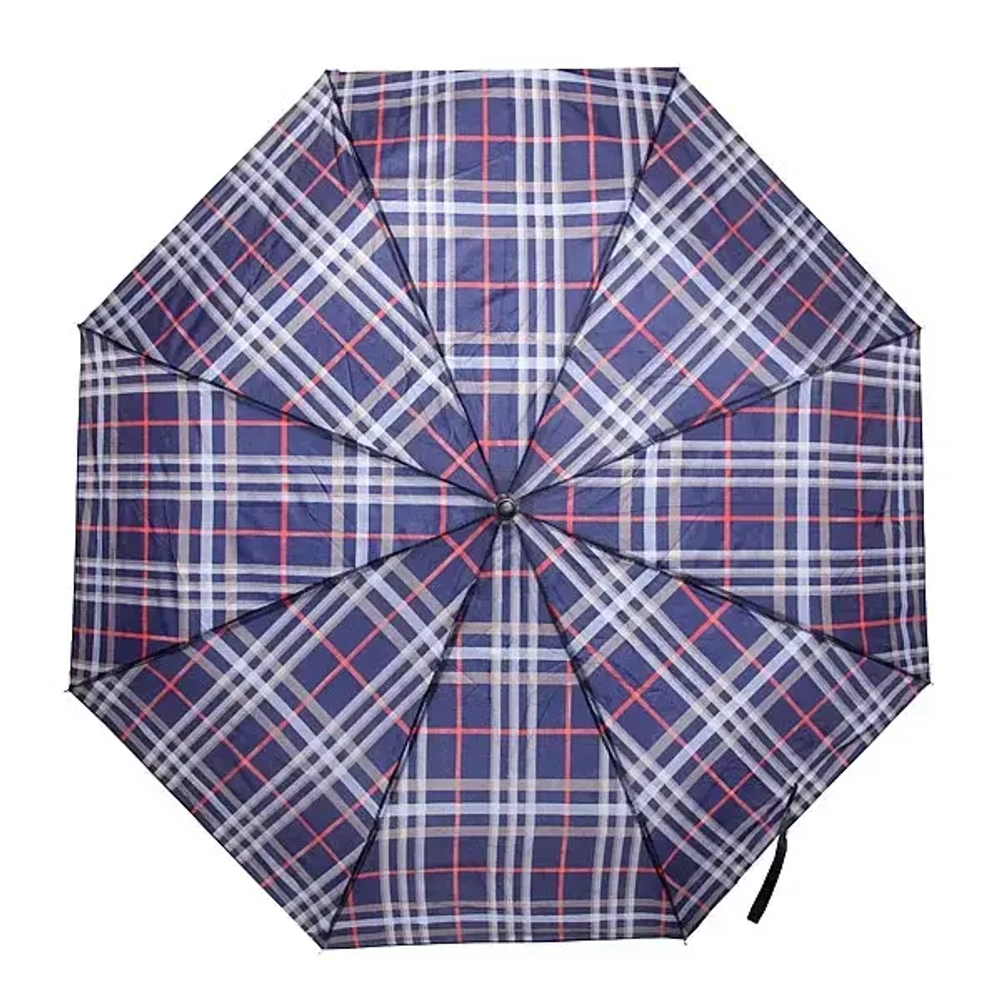 Зонт мужской механический «Ultramarine», клетка, 8 спиц, d-105см, длина в слож. виде 24см