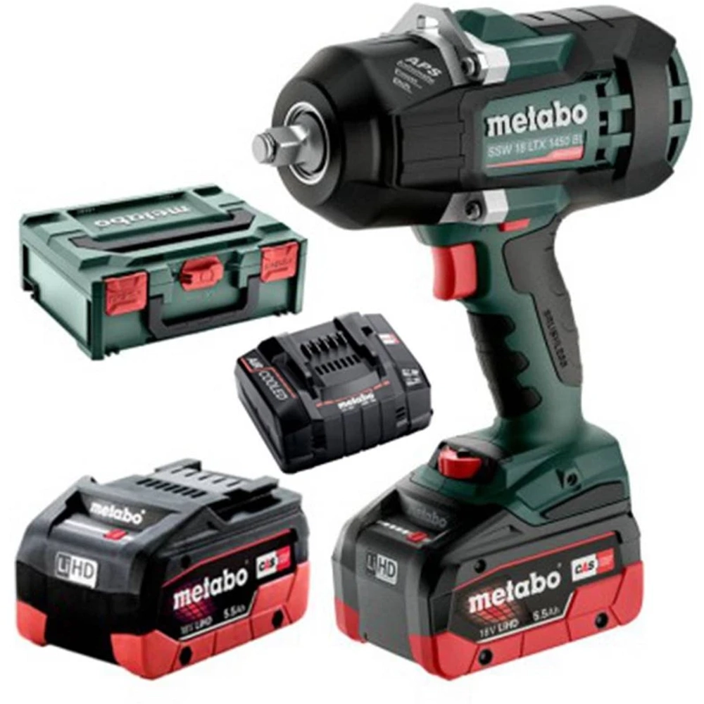 Metabo SSW 18 LTX1450BL гайковерт аккумуляторный (2 x 5,2 Ач, ЗУ) 602401660