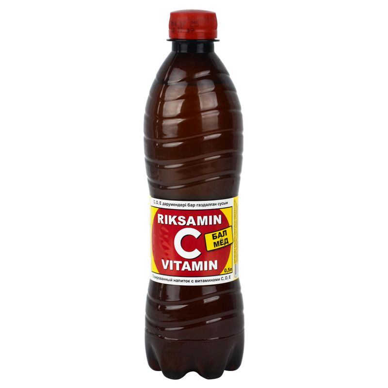 Напиток газированный RIKS витамин С с МЕДОМ 0,5 л/бут 24 бут/уп