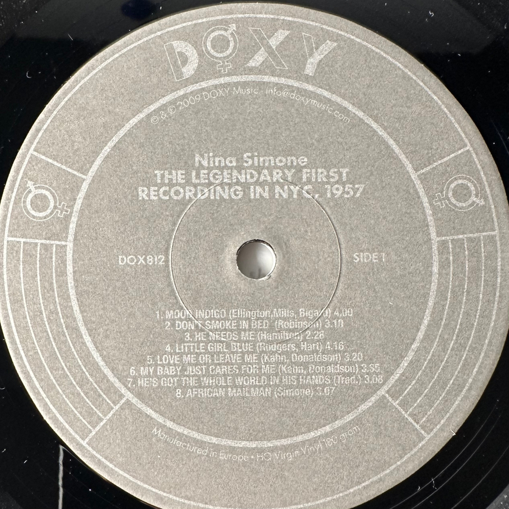 Nina Simone ‎– The Legendary First Recording In New York City, 1957 (Европа 2009г.)