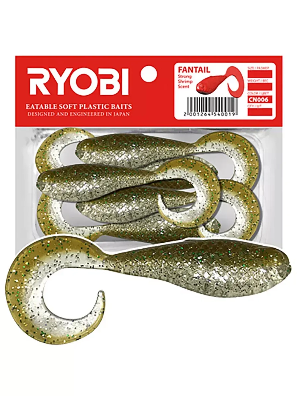 Мягкая силиконовая приманка риппер-твистер Ryobi FANTAIL