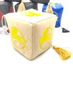 Кубик IVECO (экокожа, бежевый с желтой вышивкой)