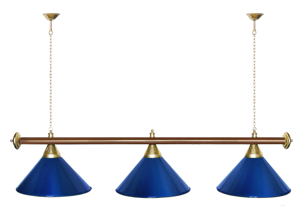 Лампа STARTBILLIARDS 3 пл. (плафоны золотые,штанга золотая,фурнитура золото)