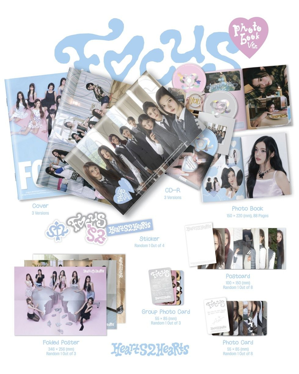 Альбом HEARTS2HEARTS - FOCUS 1st Mini Album PHOTOBOOK RANDOM Version