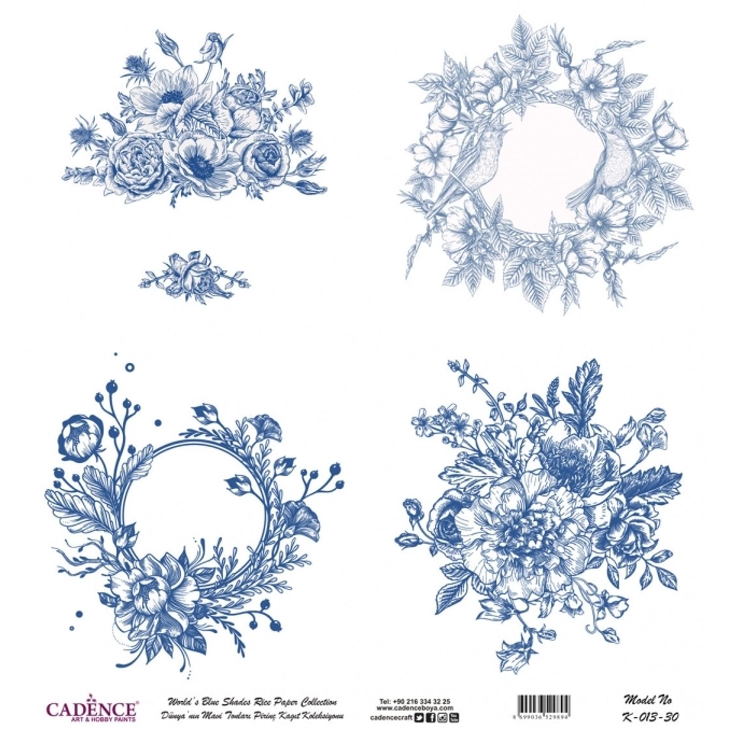 рисовая карта cadence 30*30см K-013-30