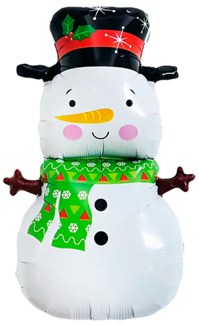 Шар Фигура (31''/79 см)  Снеговик в шляпе