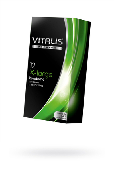 Презервативы Vitalis, premium, увеличенного размера, 19 см, 5,7 см, 12 шт.