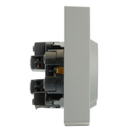 Розетка 2-местная с защитной шторкой, STEKKER, с/з, 250В, 16А, серия Эмили, RST16-5114-10, платиново-серый, soft touch 49960