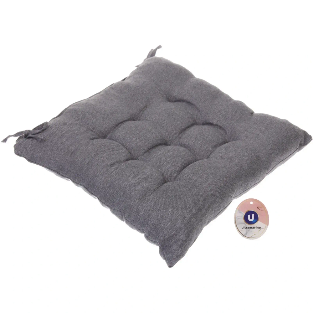 Сидушка на стул «PRIMO» 40*40 см, цвет серый