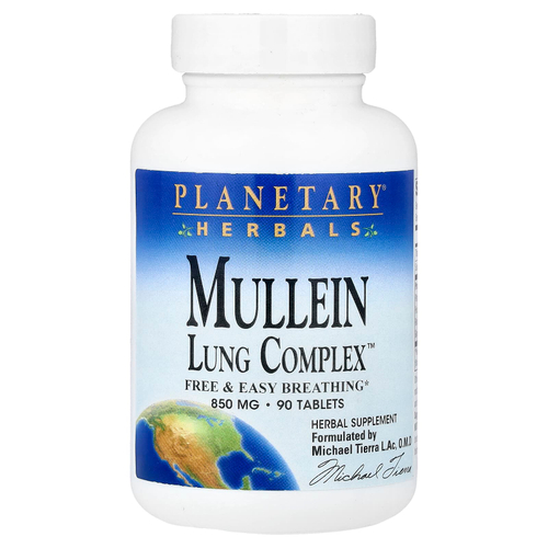 Planetary Herbals, Mullein, Lung Complex™, 90 таблеток