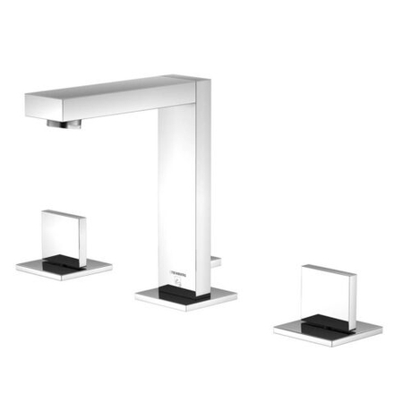 Смеситель для раковины Steinberg Серия 160 на 3 отверстия с 90° керамическими вентилями, со сливным гарнитуром 1 1/4“, хром 160 2000