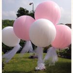 Шар (32''/81 см) Белый (200), пастель, 1 шт.