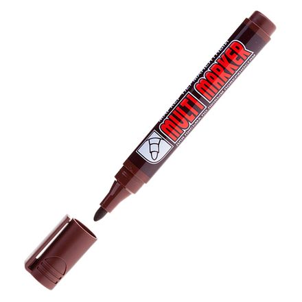 Маркер перманентный 3.0мм, Crown Multi Marker, коричневый
