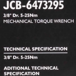 Ключ моментный 5-25Нм, 3/8'' JCB JCB-6473295