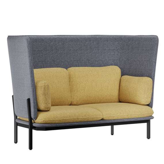 Stato Диван двухместный  с высокой спинкой STA-02 Matrix 543/Matrix 994/Металл Черный 1820*900*1200