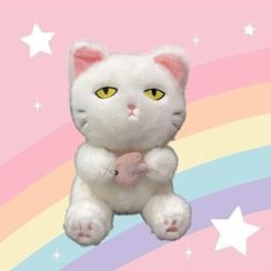 Yumşaq oyuncaq \ Мягкая игрушка \ Soft toys  Pişik ağ (əlində balıq)